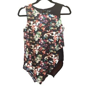 Mossimo sleeveless abstract print top, size XS